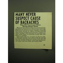 1949 Doan's Pills Ad - Many never supsect cause of backaches