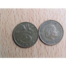 Netherlands 1957 5 Cents Coin