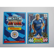 158. Marc Albrighton - Leicester City - Match Attax 2017/18 Football Card EF1