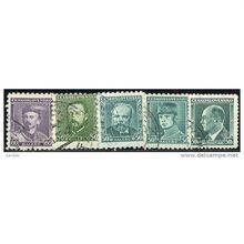 1933/1937 5 different values - #845 fine used (o)