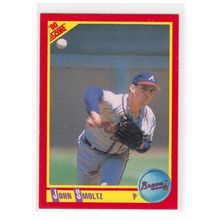 1990 Score John Smoltz baseball card #370 – HOF - Braves