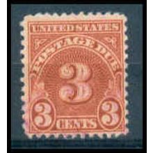 Used J82 3c Postage Due Just Clears WA1375