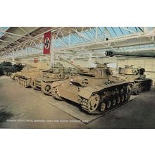 German Group of Tanks Swastika Bovington Tank Museum Mint Postcard