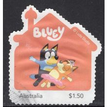 2024: KIDS' SHOWTIME GREATS, BLUEY, USED SELF-ADHESIVE MYSTAMP. 061