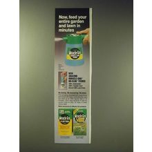 1989 Miracle-Gro Plant Food and Lawn Food Ad - Now, feed your entire garden