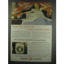 1951 General Electric Automatic Blanket Ad - Do you know what it's like to