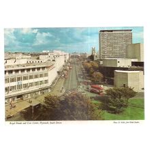 ROYAL PARADE & CIVIC CENTRE, PLYMOUTH DEVON unused vintage postcard John Hinde =