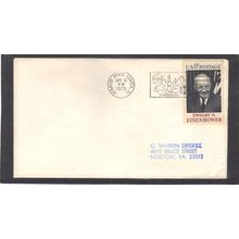 Cover Kennedy Center 1383 6c Eisenhower (No Cachet-Stamped/A) CV00956