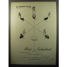 1950 B. Altman & Co. Shoes Ad - Black Enchantment