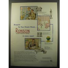 1950 Ronson Cigarette Lighters Ad - Georgian, Juno, Diana, Leona and Crown Pair