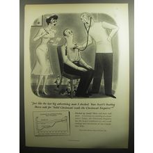 1951 The Cincinnati Enquirer Newspaper Ad - cartoon by Richard Taylor - Doctor