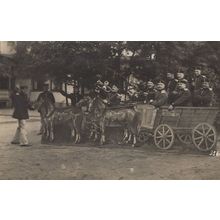 Munster Hannover German Army In Old Cart Transport Postcard