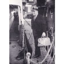 Owner Of The Grebe Ship River Thames London RPC Postcard