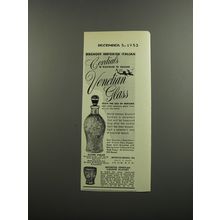 1953 Bischoff Cordials in decanters Advertisement