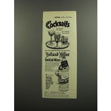 1953 Holland House Cocktail Mixes Advertisement - Cocktails so simple to make!