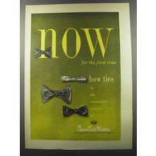 1953 Countess Mara Bow Ties Ad - Now for the first time