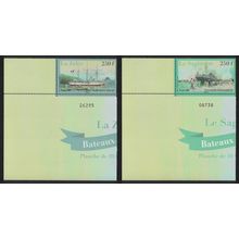 Fr. Polynesia Famous Ships 2v Corners Control Number 2007 MNH SG#1055-1056