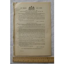 1890 Patent No. 16,629 minerals glass china, George Ludwig Schultz, Eastcheap
