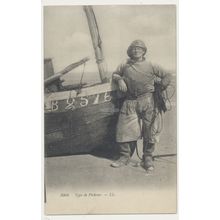 BOULOGNE-SUR-MER Type de Pécheur (Fisherman) France RPPC LL early 20th C.