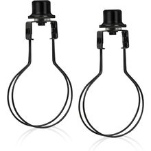 2 Pack round Lamp Shade Light Bulb Clip Adapter, ALUCSET Lampshade Holder Clip o