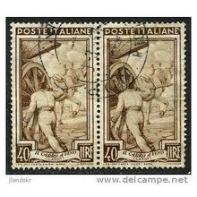 1950 Michel 819 - fine used (o) pair - watermark 3