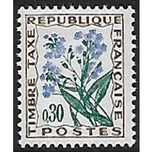 Po Mi 99 (**): 30 c. multicoloured Postage Due: Flowers: Field Forget-me-not