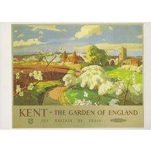 Kent The Garden Of England See Britain By Train Poster Advertising Postcard
