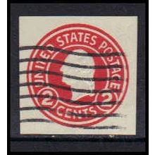 Used U429 2c George Washington Fine Cut Square Z2841