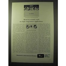 1964 Bendix Research Laboratories Ad - Metal-to-Ceramic