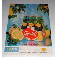 1964 Squirt Soda Ad - The Real Thing for Thirst