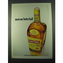 1969 Early Times Bourbon Ad - Meet Our Better Half