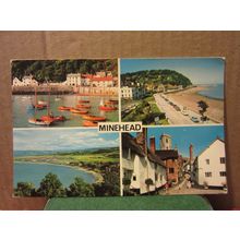 multiview, MINEHEAD, SOMERSET used postcard Colourmaster 1973 pm =