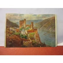 BURG RHEINSTEIN, GERMANY unused antique postcard =