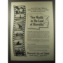 1953 Minneapolis Star and Tribune Newspaper Ad - New wealth in the land