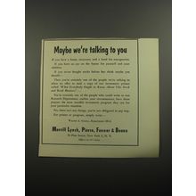 1956 Merrill Lynch Ad - Maybe we're talking to you