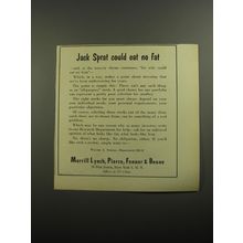 1956 Merrill Lynch Ad - Jack Sprat could eat no fat