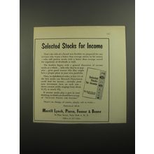 1956 Merrill Lynch Ad - Selected stocks for income