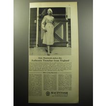 1957 Macintosh Trenchcoat Ad - Only Macintosh makes this Authentic Trencher