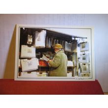 BOOK & PICTURE SELLER, THE WATERFRONT, PARIS, FRANCE used postcar #