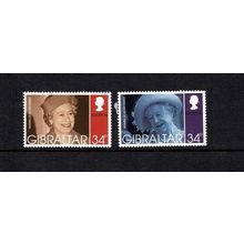 GIBRALTAR 1996 EUROPA QUEEN & QUEEN MOTHER MINT NEVER HINGED MNH