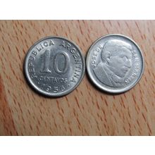 Argentina 1956 10 Centavos Coin