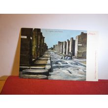 VIA E FONTANA DELLA FORTUNA, POMPEII, Italy unused antique postcard =