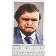 1980s postcard Les Dawson by Stan Rosenlund