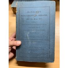 RARE* 1852 "HANSARD'S PARLIAMENTARY DEBATES FOR THE YEAR 1852" 1.3kg BOOK (P7)