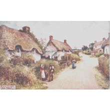 Artist Drawn Sway Village New Forest Hampshire Postcard (QHAM162)