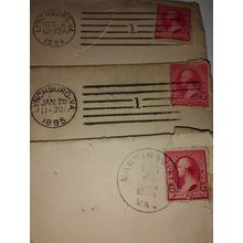 RARE* 1895 GEORGE WASHINGTON 2c lot of 3