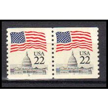 2115 22c U.S. Flag Fine MNH CNP Left 8 PA0590