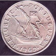 1969 Portugal 5 Escudos Coin