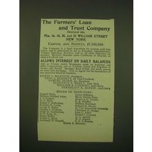 1902 The Farmers' Loan and Trust Company Ad - The Farmers' Loan and Trust