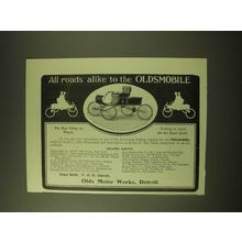 1902 oldsmobile Car Ad - All roads alike to the Oldsmobile